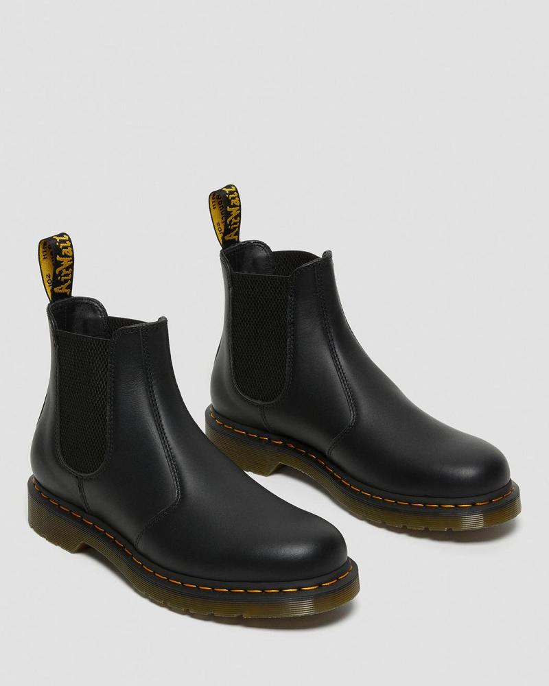 Dr Martens 2976 Nappa Læder Chelsea Støvler Herre Sort | DK 484VRW